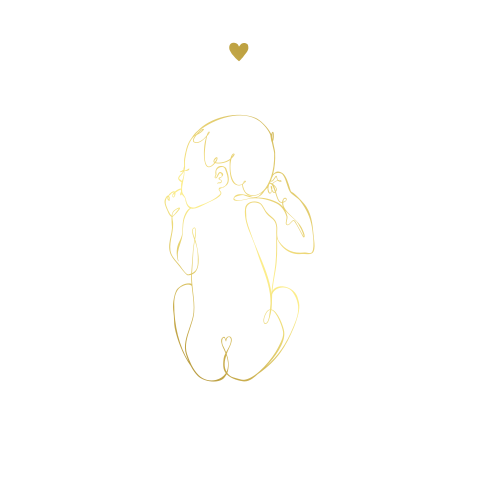 Speciaal kaartje baby goudfolie met babyfoto