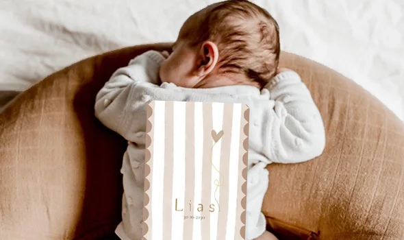 stoere geboortekaartjes voor een jongen minimalistisch en neutraal